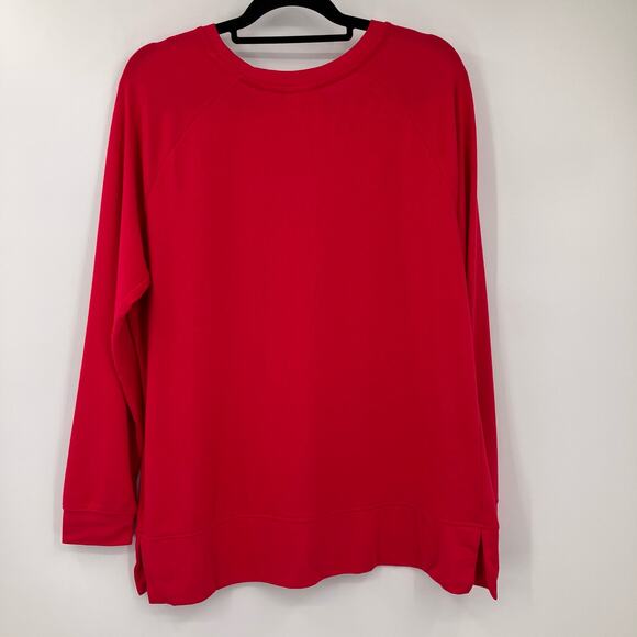 Isabel Maternity Target Red White Santa Baby Christmas Holiday Sweatshirt Top - Picture 3 of 6